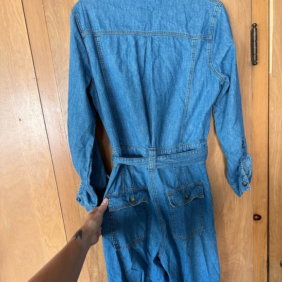 Pilcro and the letterpress Classic Denim Jumpsuit - Picture 3 of 9